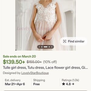 Lace Flower Tulle Girl Dress